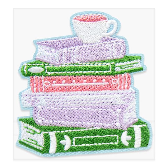Books Embroidered Iron-On & Adhesive Patch by Make Market®